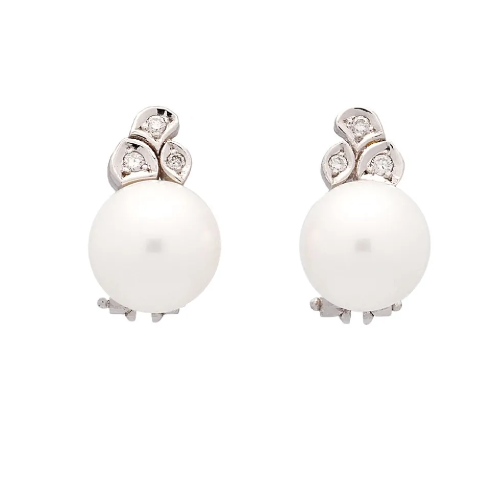 Pendientes de Perlas y diamantes
