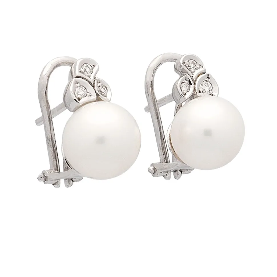 Pendientes de Perlas y diamantes