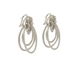 Pendientes de tres aros de diamantes - 0383