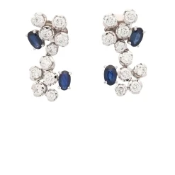 Pendientes de zafiros y diamantes