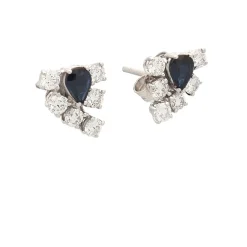 Pendientes de zafiros y diamantes