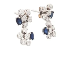 Pendientes de zafiros y diamantes