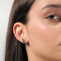 Pendientes de zafiros y diamantes