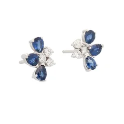 Pendientes de zafiros y diamantes