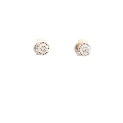 Pendientes desmontables de perlas y diamantes - 1040