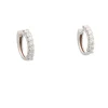 Pendientes en aro con diamantes - 1242