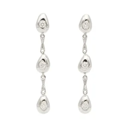 Pendientes largos con diamantes - 1066