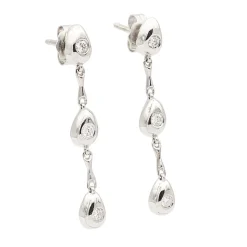 Pendientes largos con diamantes - 1066
