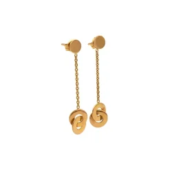 Pendientes largos de doble círculo