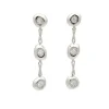 Pendientes largos de oro blanco y diamantes - 1025