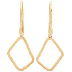 Pendientes largos en oro amarillo