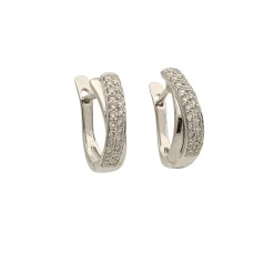 Pendientes medio aro con diamantes