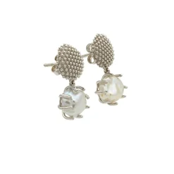 Pendientes "Cactus" con perlas