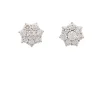 Pendientes rosetón de diamantes