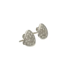 Pendientes triangulares con diamantes