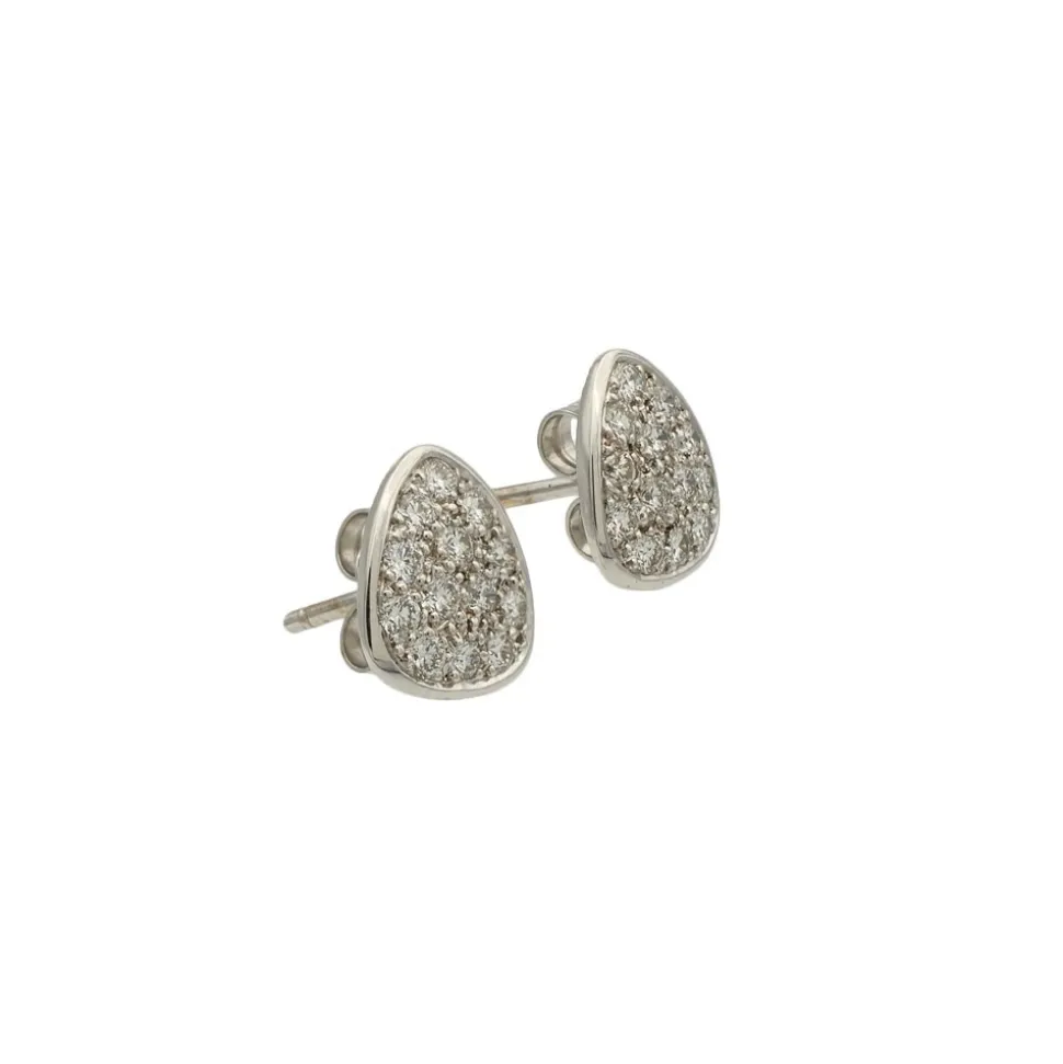 Pendientes triangulares con diamantes