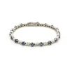 Pulsera de oro blanco e iolitas