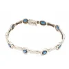 Pulsera de oro blanco y zafiros -1102