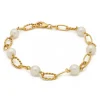 Pulsera de oro con perlitas - 0300