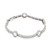 Pulsera semirígida de oro blanco y diamantes - 1210
