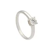 Solitario con diamante en garras