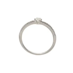 Solitario con diamantes en perfil y lateral