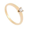 Solitario de oro amarillo y diamante - 1163