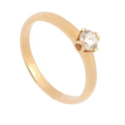Solitario de oro amarillo y diamante - 1171