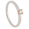 Solitario de oro blanco y diamante - 0060