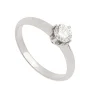 Solitario de oro blanco y diamante - 0676