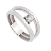 Solitario doble con diamante