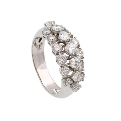 Sortija calada diamantes dos alturas