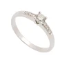Sortija de oro blanco y diamantes - 0947