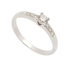 Sortija de oro blanco y diamantes - 0947