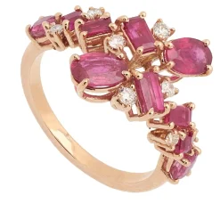 Sortija de Rubíes y Diamantes - 0448