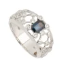 Sortija de Zafiro y Diamantes - 1237