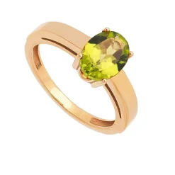 Sortija desmontable de oro amarillo con peridoto