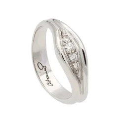 Sortija doble banda y diamantes
