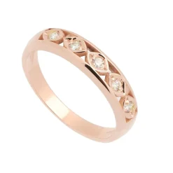 Sortija en oro rosa y diamantes - 1188