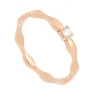Sortija onda en oro rosa y diamante