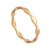 Sortija ondas en oro rosa - 0784