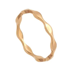 Sortija ondas en oro rosa - 0784