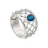 Sortija red con zafiro y diamantes